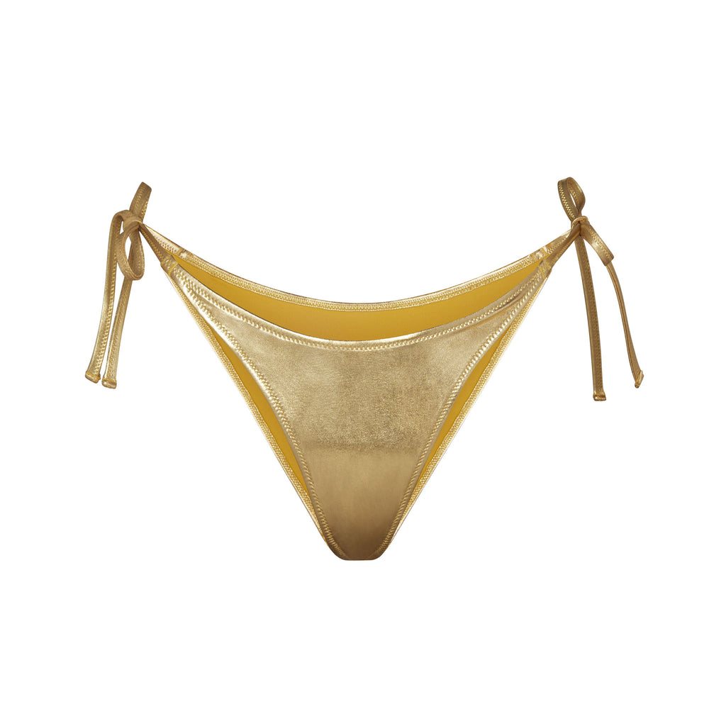 Skims METALLIC SWIM DIPPED TIE BOTTOMS Two Pieces Zlate | UOGE-83069