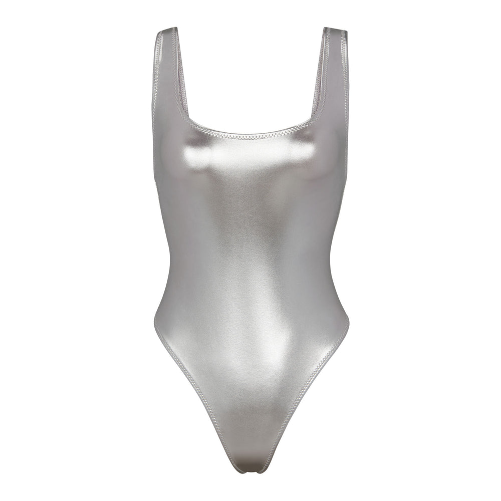 Skims METALLIC SWIM HIGH CUT One Piece Siva | TNRE-69153