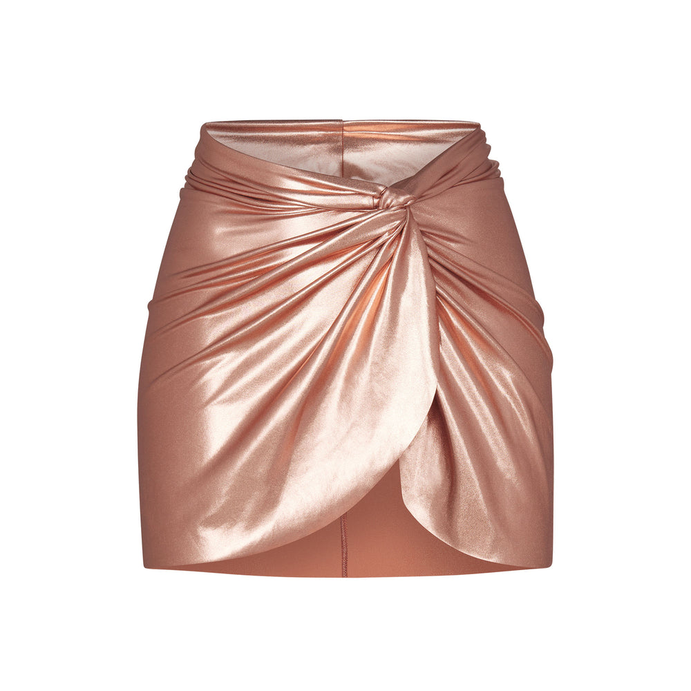Skims METALLIC SWIM SARONG MINI SKIRT Two Pieces Ruzove Zlate | HYVW-36098