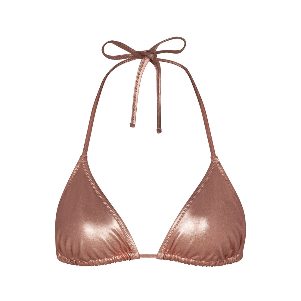 Skims METALLIC SWIM TRIANGLE TOP Two Pieces Ruzove Zlate | ONRW-16702