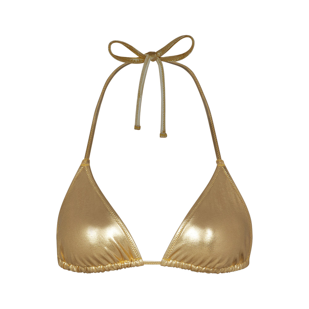 Skims METALLIC SWIM TRIANGLE TOP Two Pieces Zlate | RZVY-72304