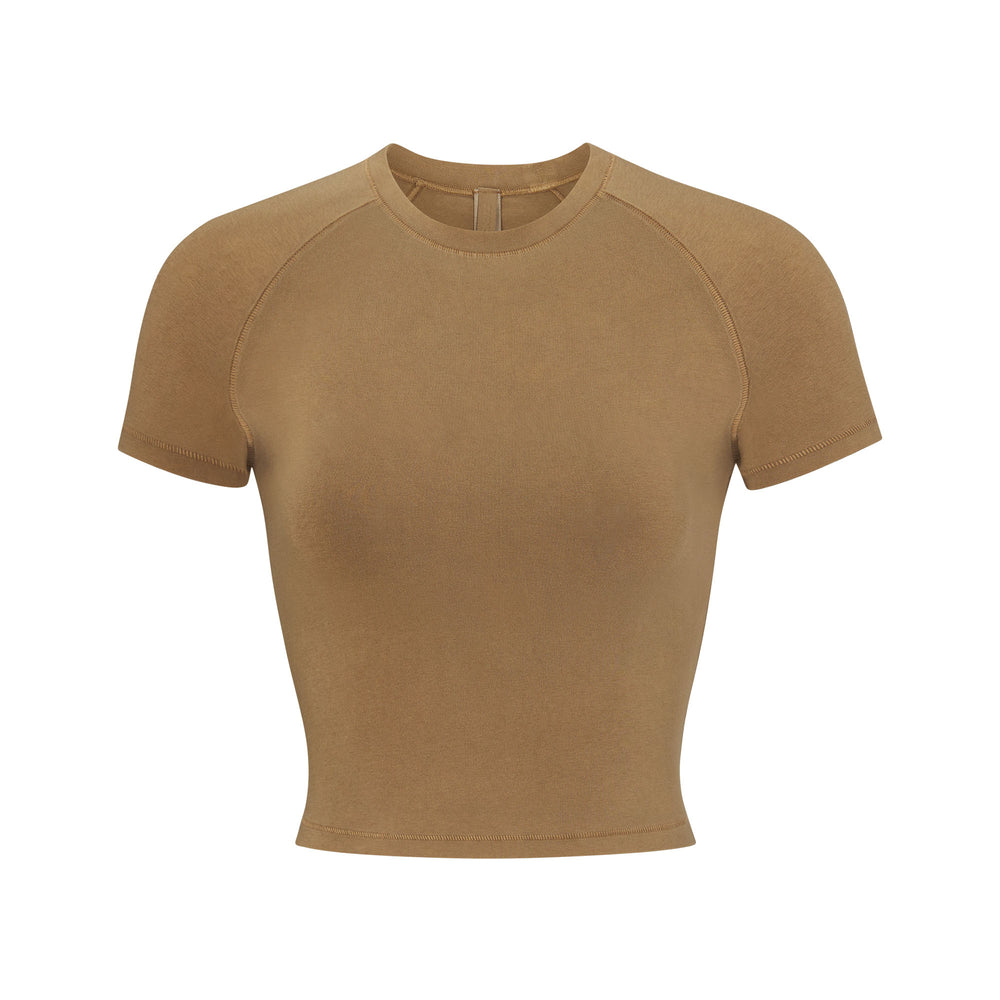 Skims NEW VINTAGE CROPPED RAGLAN T-shirt Zelene | FLPH-56813