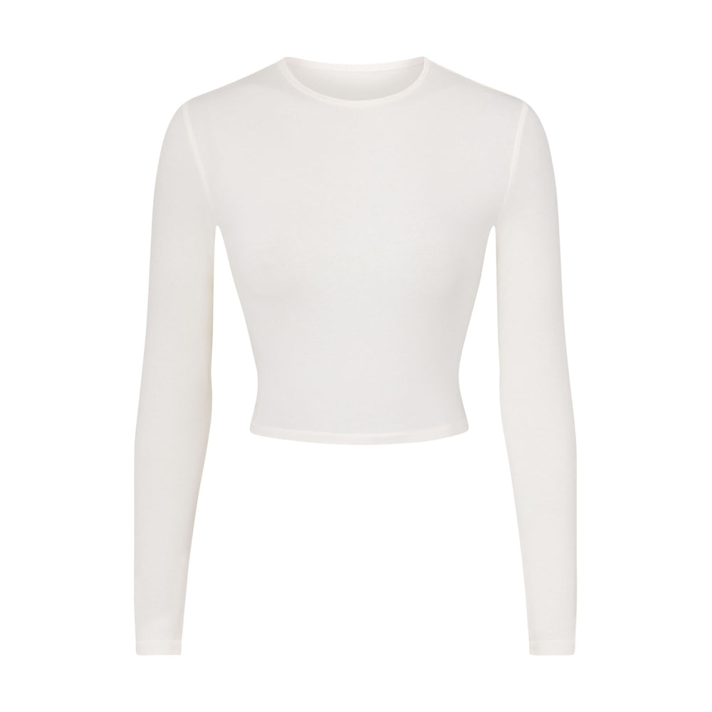 Skims NEW VINTAGE LONG SLEEVE T-shirt Biele | CVQZ-82167