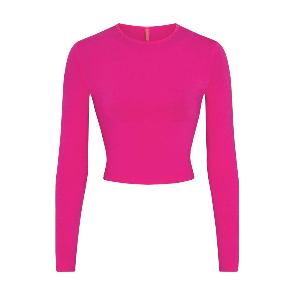 Skims NEW VINTAGE LONG SLEEVE T-shirt Fuchsie | PQLX-79301