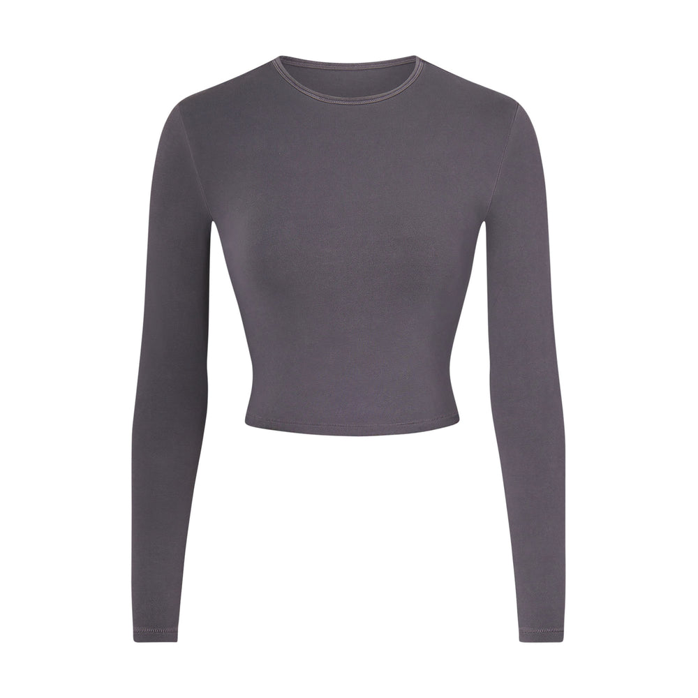 Skims NEW VINTAGE LONG SLEEVE T-shirt Siva | QZCP-98216