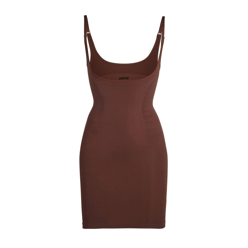Skims OPEN BUST SLIP Dress Čokoláda | KHXQ-08413