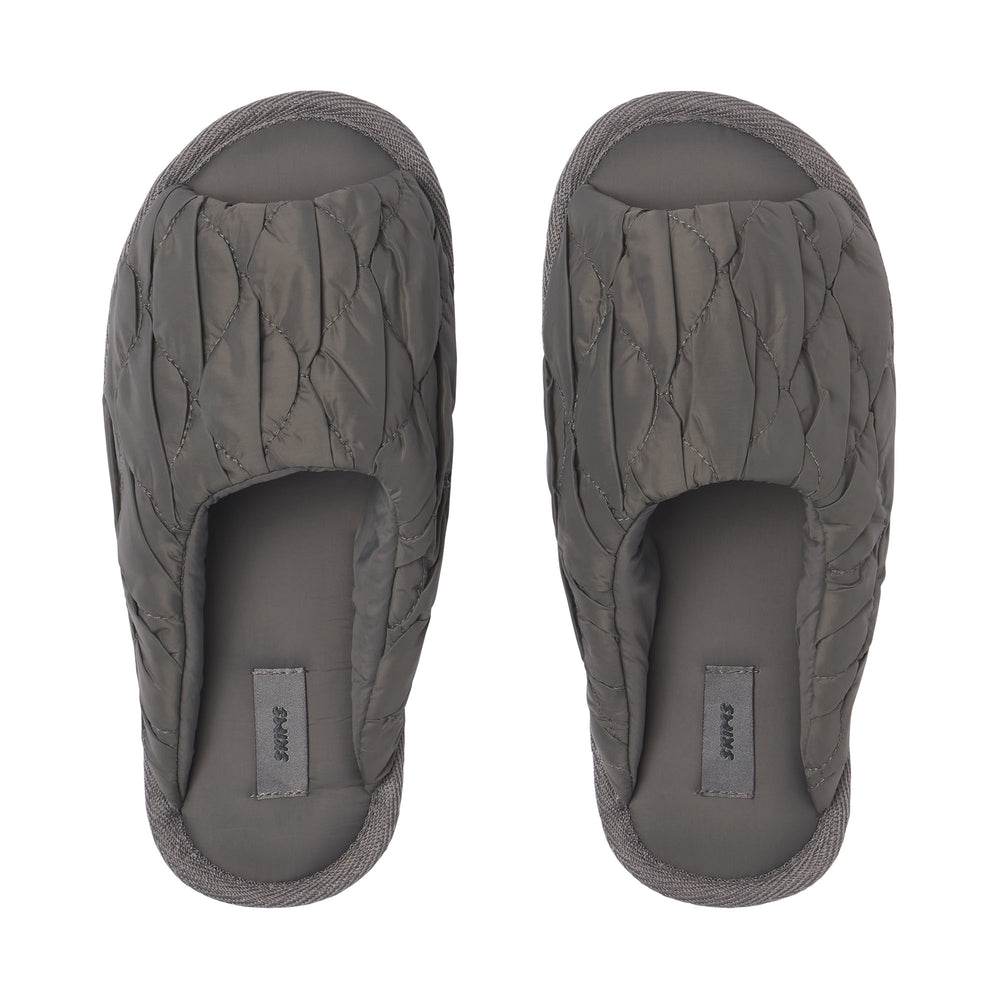 Skims QUILTED Papuce Tmavo Siva | ACOM-31650