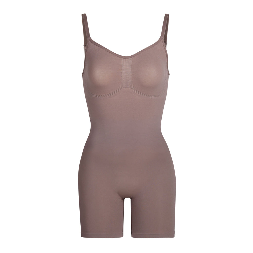 Skims SCULPTING BODYSUIT MID THIGH W. OPEN GUSSET Bodysuit Hnede | WKNA-41307