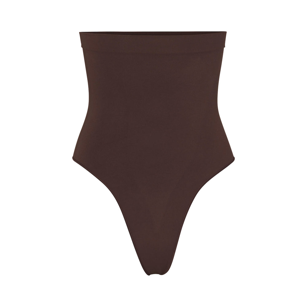 Skims SCULPTING HIGH WAIST Thong Čokoláda | LRVO-57921