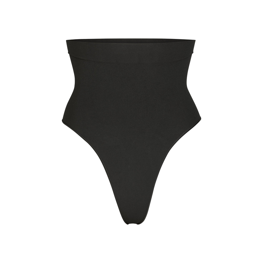 Skims SCULPTING MID WAIST Thong Čierne | LQVH-23574