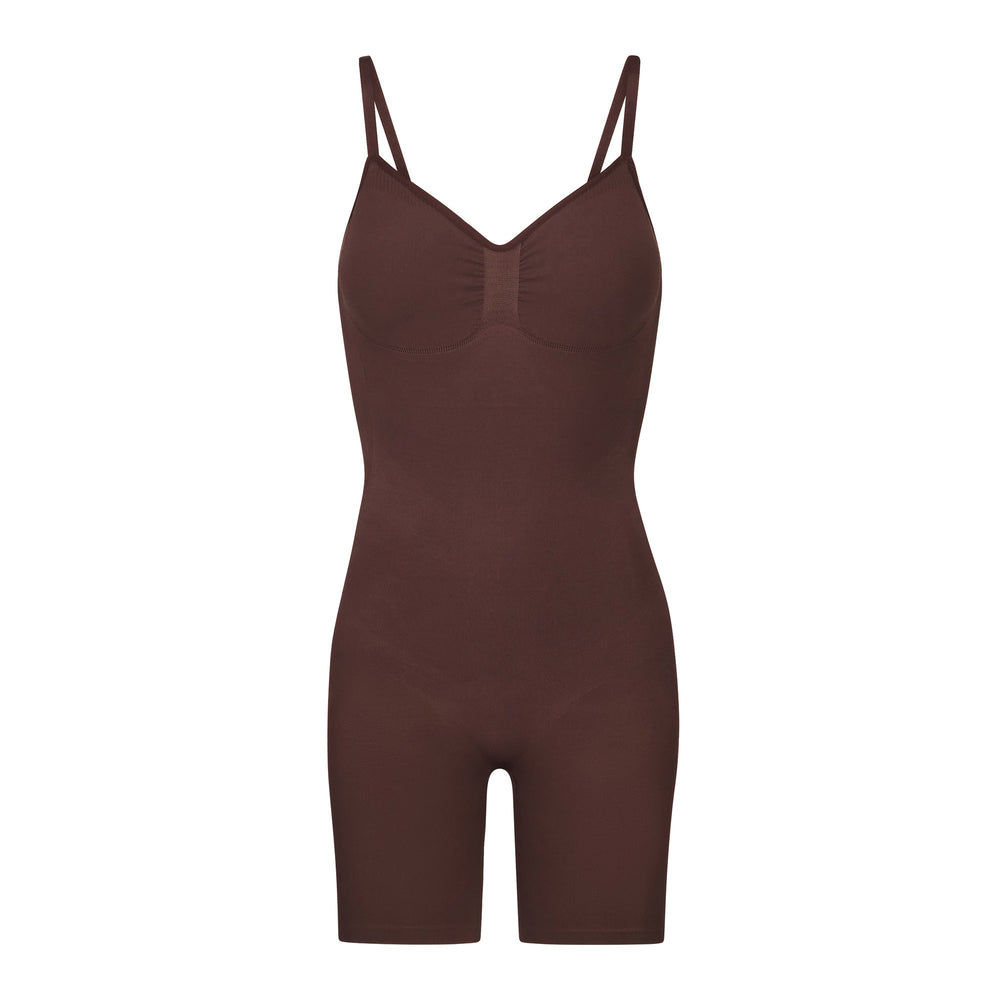 Skims SEAMLESS SCULPT MID THIGH Low Back Bodysuit Čokoláda | VKLI-65129