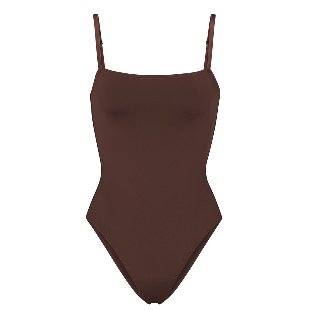 Skims SHAPING SWIM CAMI One Piece Čokoláda | JOIV-61798