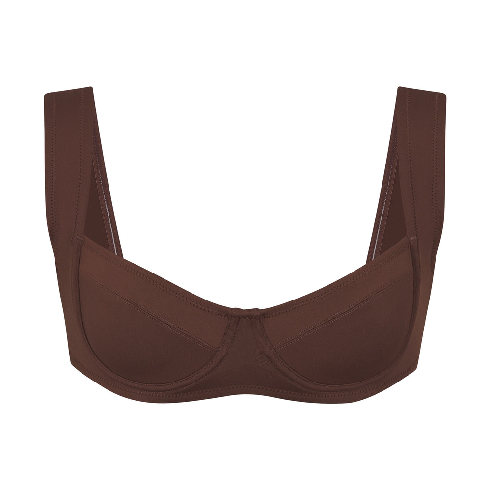 Skims SHAPING SWIM UNLINED UNDERWIRE BIKINI TOP Two Pieces Čokoláda | KRIH-96041