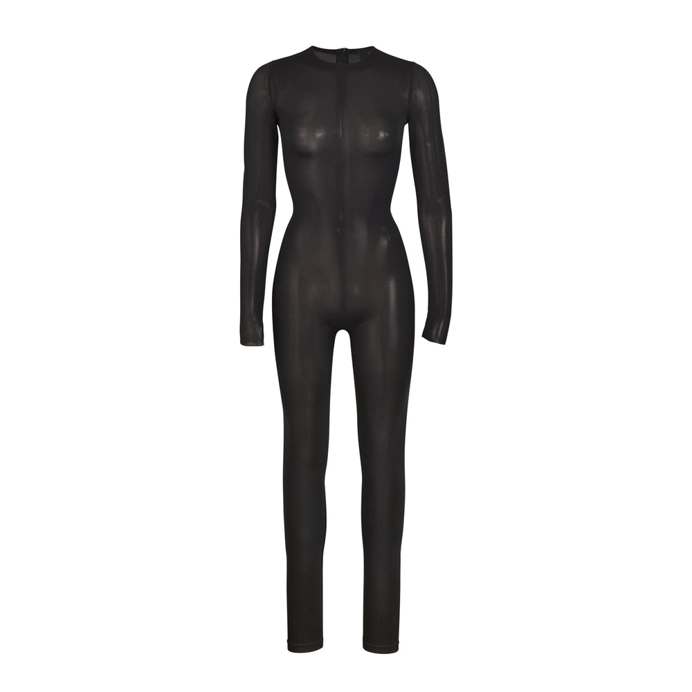 Skims SHEER SCULPT CATSUIT Bodysuit Čierne | HQMO-61785