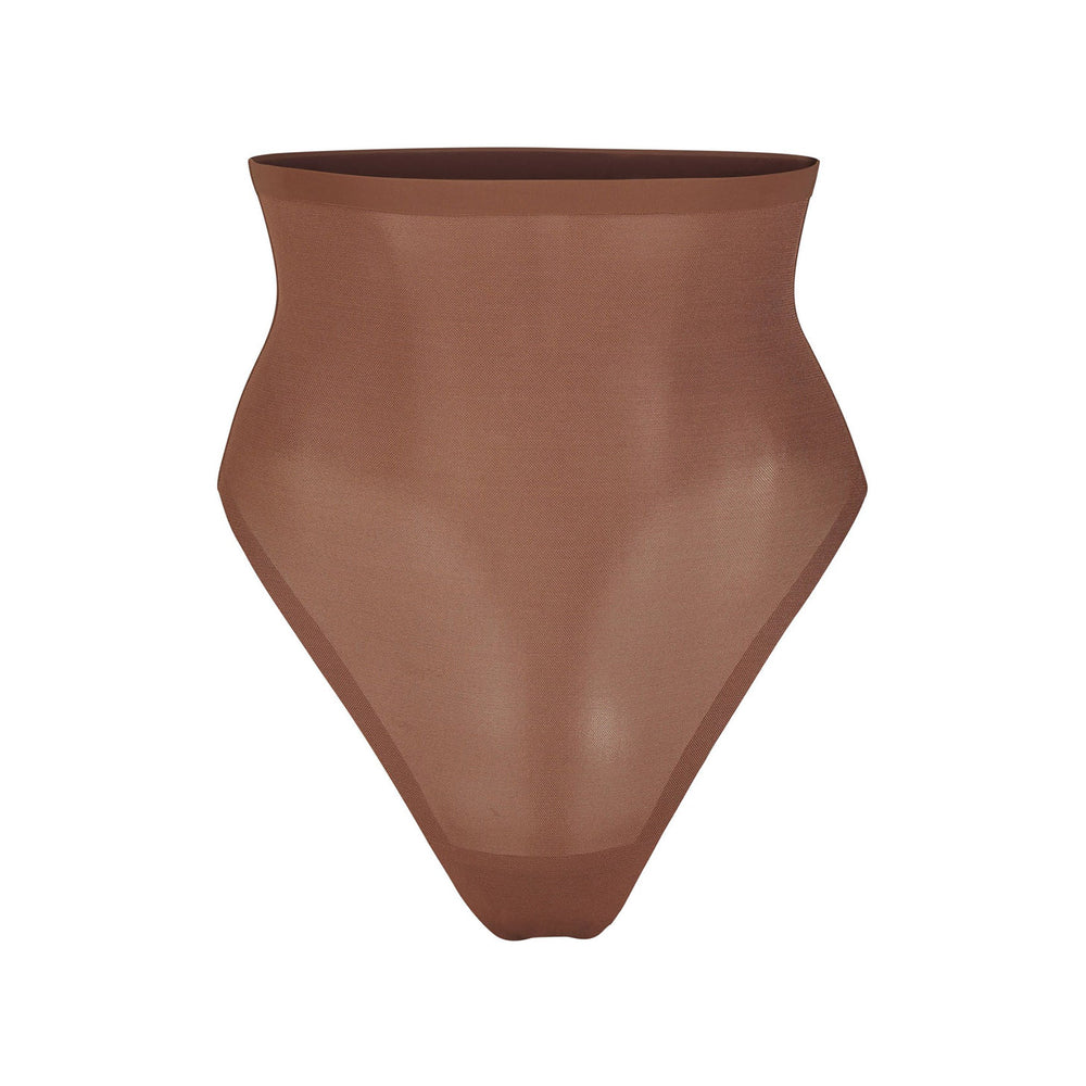 Skims SHEER SCULPT HIGH WAIST Thong Hnede | UAXI-60835