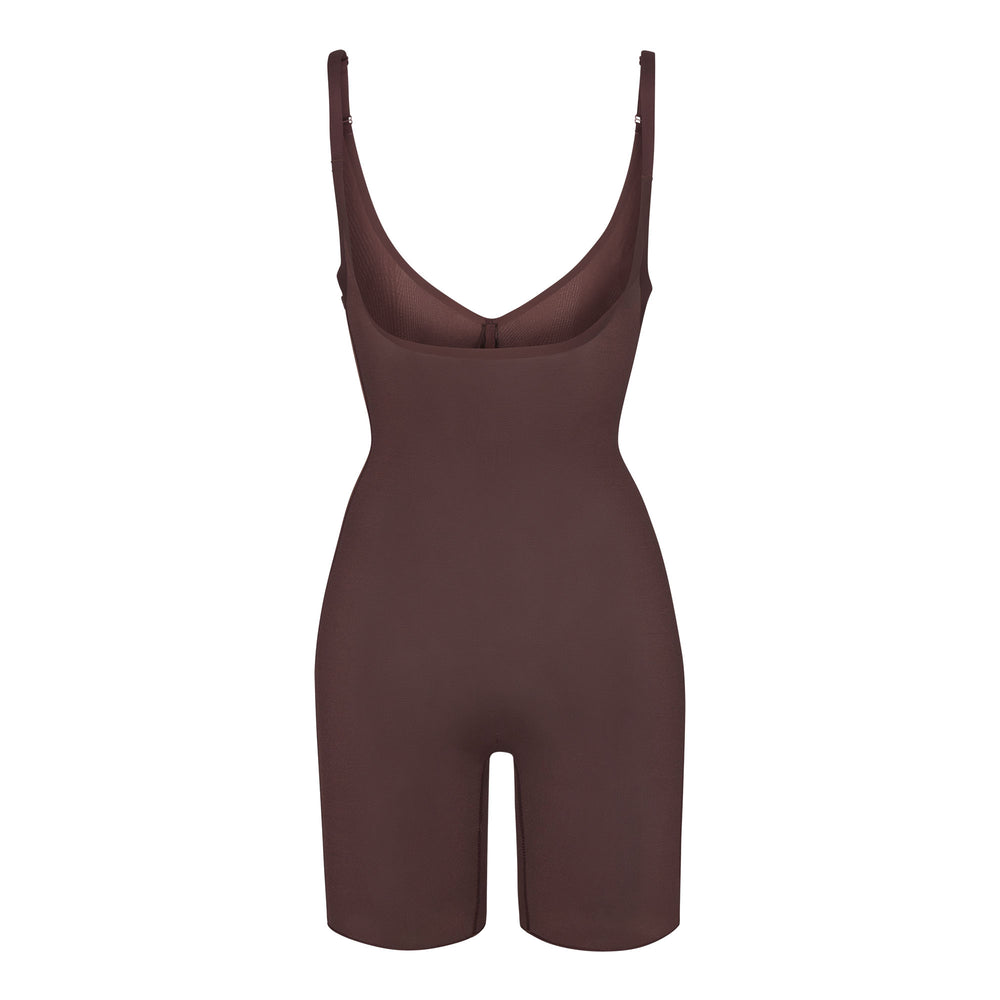 Skims SHEER SCULPT OPEN BUST Bodysuit Čokoláda | IHKW-07254
