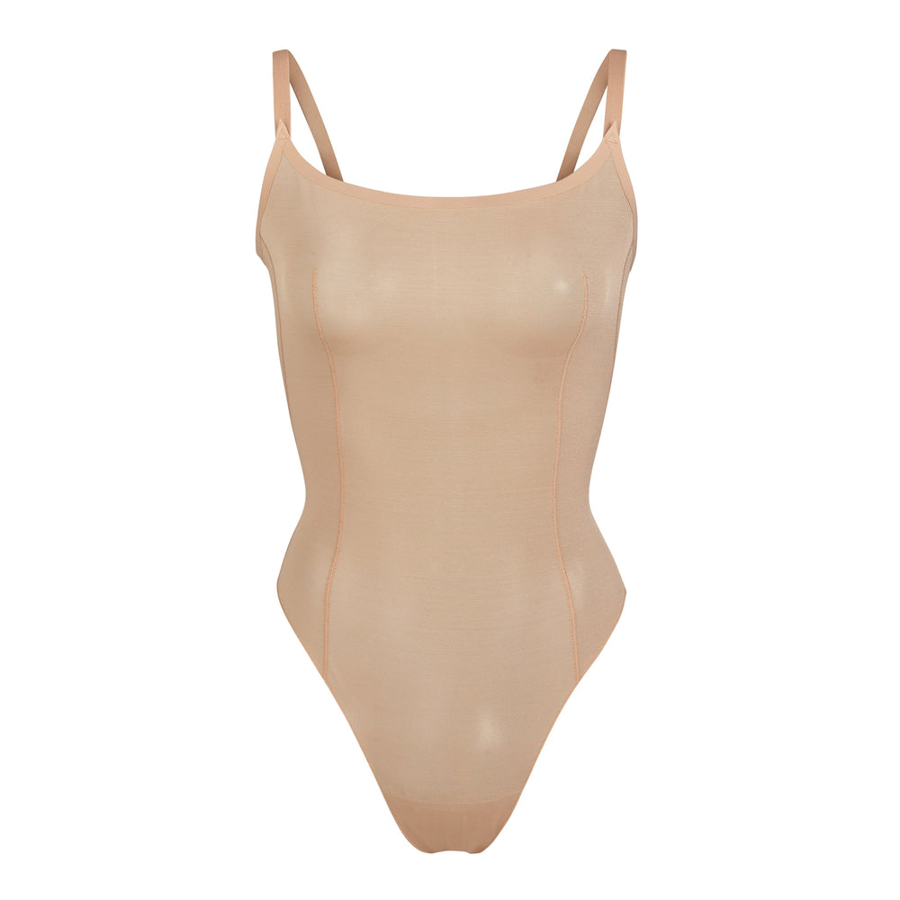 Skims SHEER SCULPT THONG Bodysuit Béžové | REWH-81367