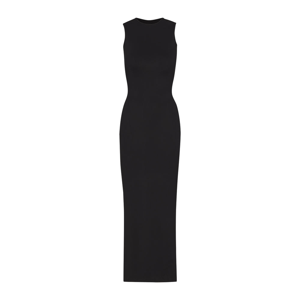 Skims SMOOTH LOUNGE CREW NECK SLEEVELESS Dress Čierne | YQHO-70186