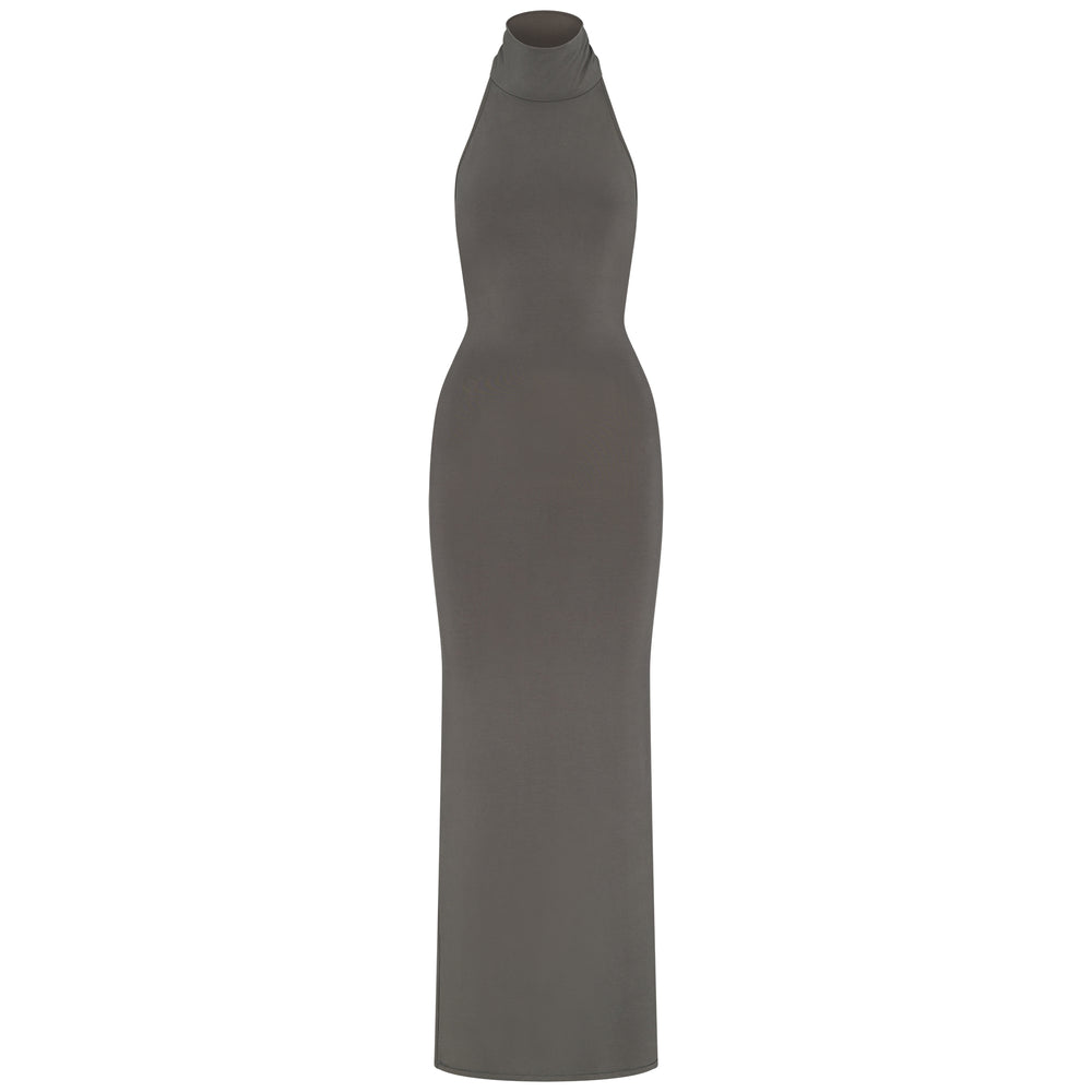 Skims SMOOTH LOUNGE LOW BACK HALTER Dress Tmavo Siva | JYIQ-05236