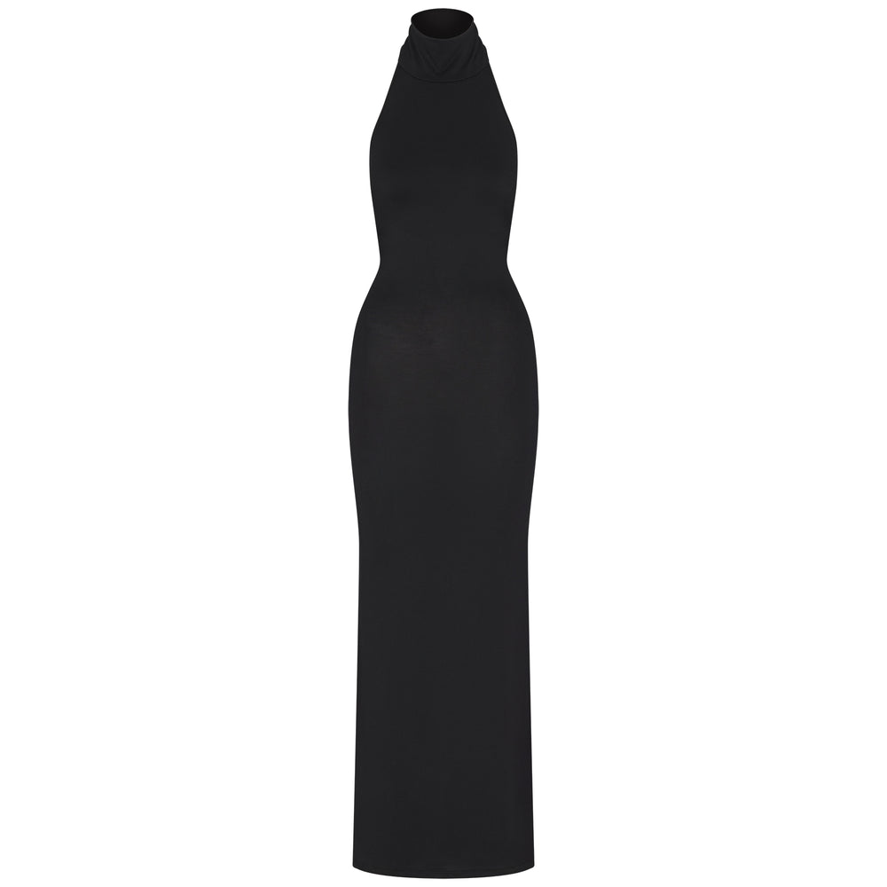 Skims SMOOTH LOUNGE LOW BACK HALTER Dress Čierne | YOST-20573