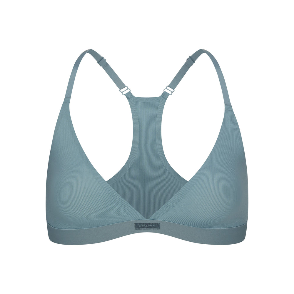 Skims SMOOTH RIB RACERBACK TRIANGLE Bralette Modre | VSIR-68529