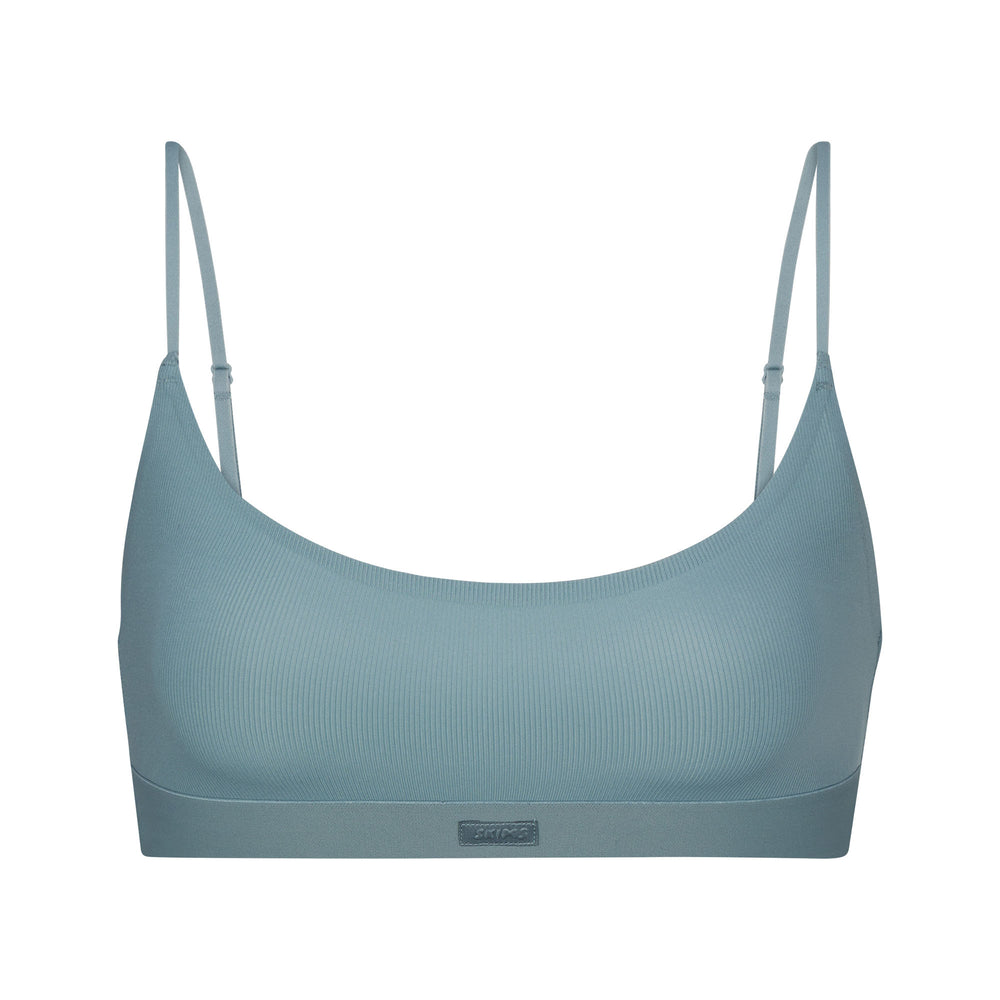 Skims SMOOTH RIB SCOOP NECK Bralette Modre | WHRC-29580