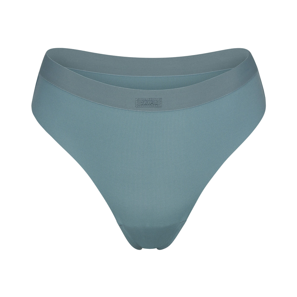 Skims SMOOTH RIB Thong Modre | ZCSG-94372