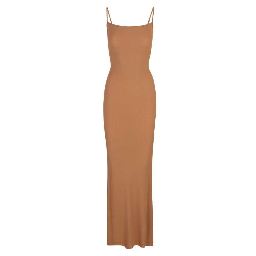 Skims SOFT LOUNGE LONG SLIP Dress Hnede | ILOW-09715