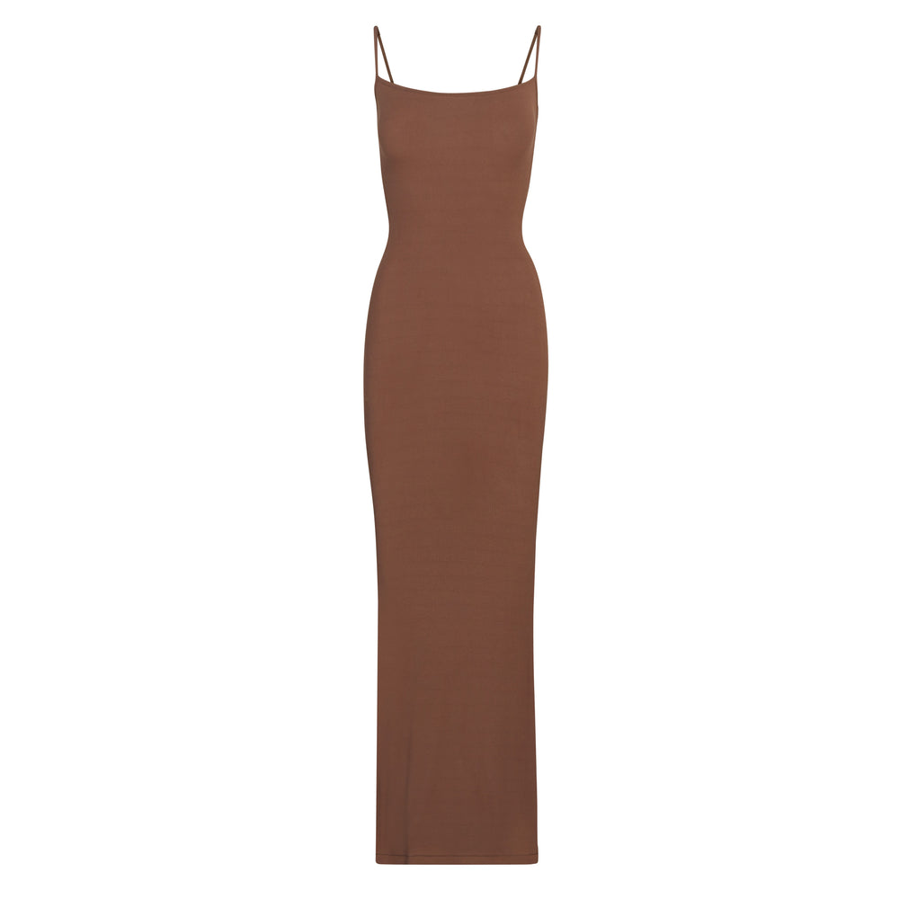 Skims SOFT LOUNGE LONG SLIP Dress Hnedožltý | VMRI-54826