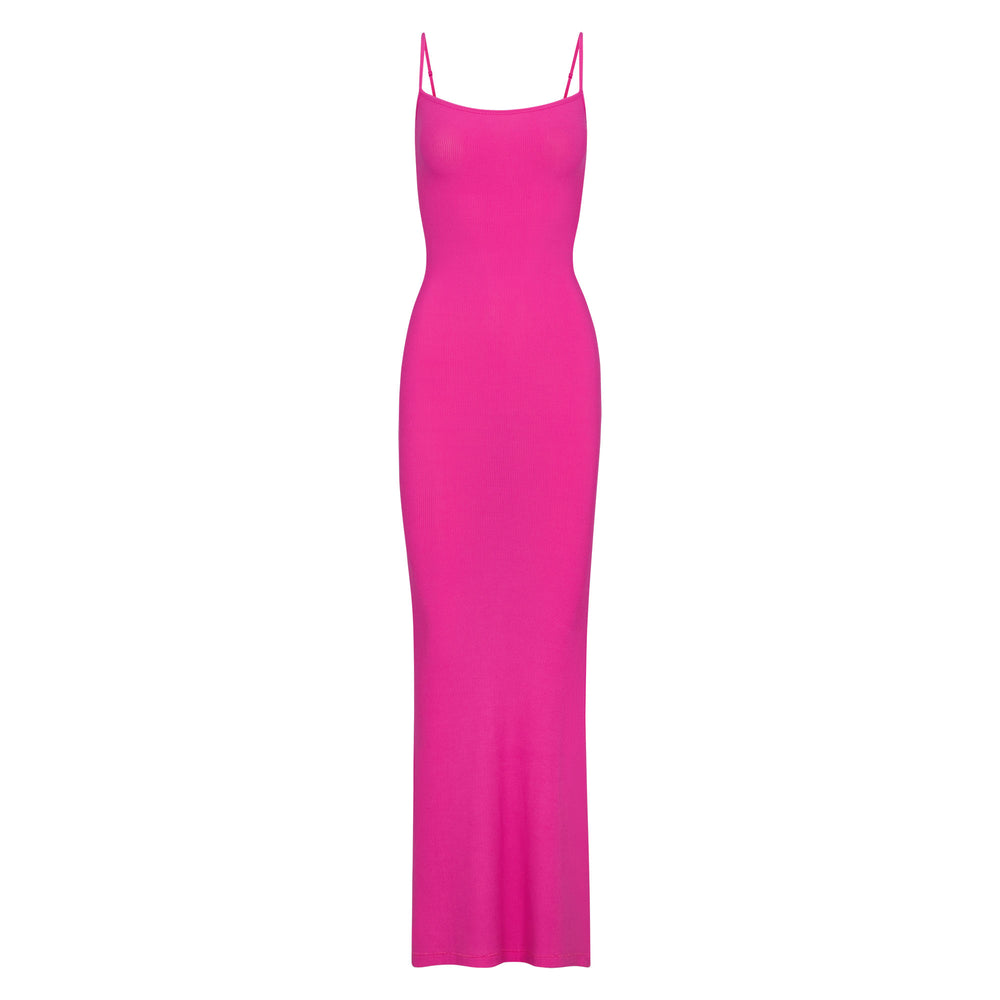 Skims SOFT LOUNGE LONG SLIP Dress Ruzove | XCHM-03184