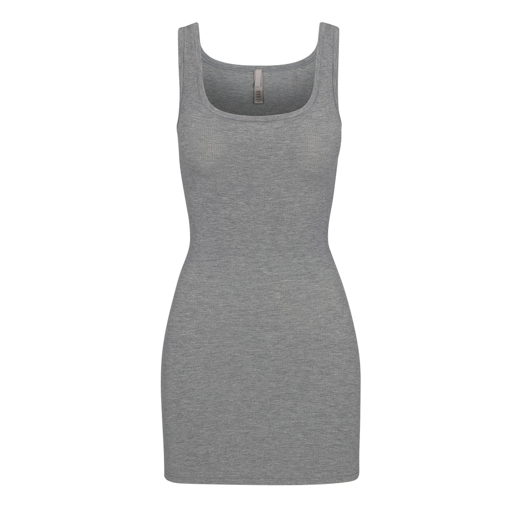 Skims SOFT LOUNGE MINI Dress Siva | KVUB-43902