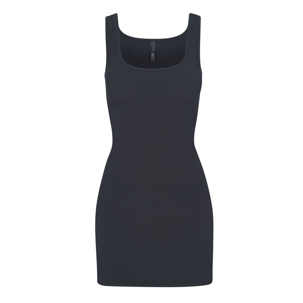Skims SOFT LOUNGE MINI Dress Tmavo Siva | RDZE-70359