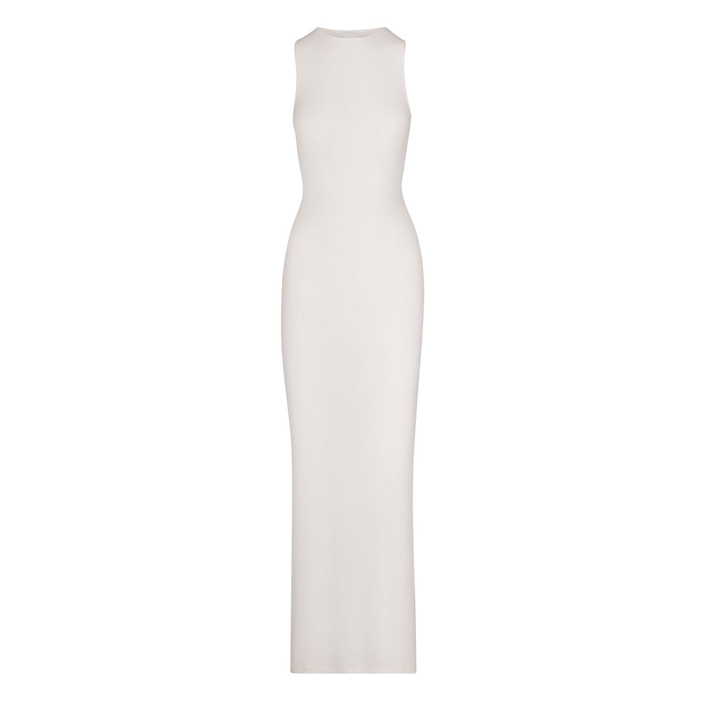 Skims SOFT LOUNGE SLEEVELESS LONG Dress Biele | SNPJ-76428