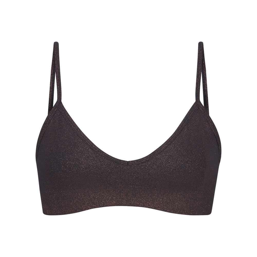 Skims SOFT SMOOTHING SHINE Bralette Čierne | QBFK-75192