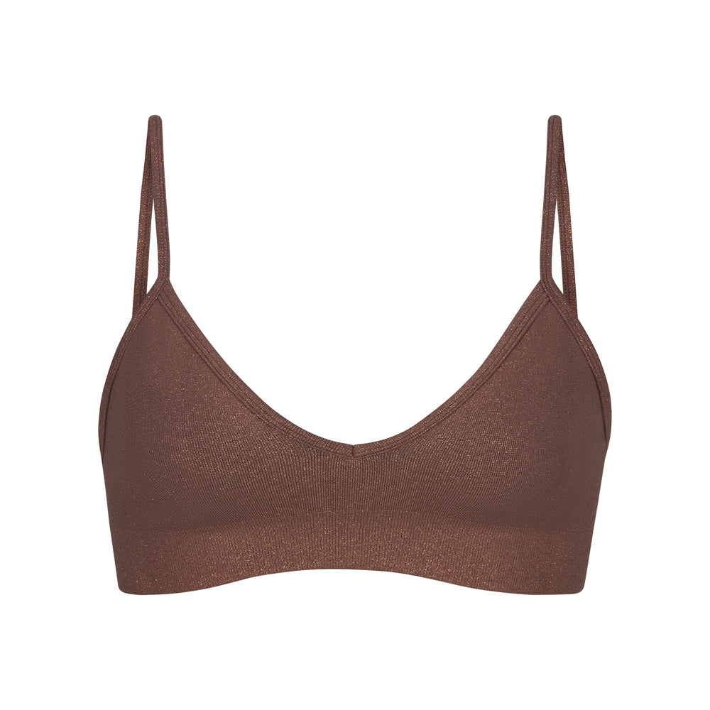 Skims SOFT SMOOTHING SHINE Bralette Čokoláda | WDVF-89023