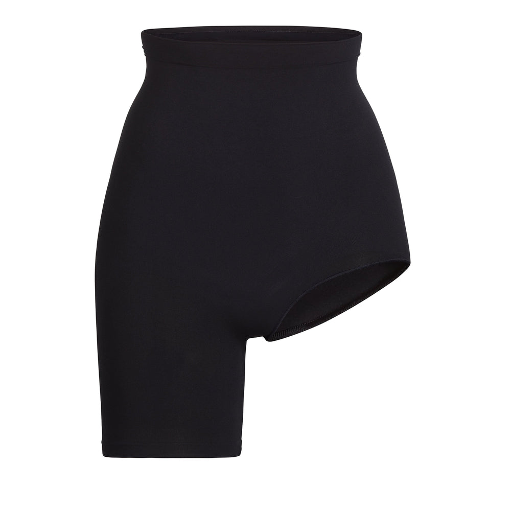 Skims SOLUTION SHORT #1 One Leg Shapewear Čierne | XNKJ-30674