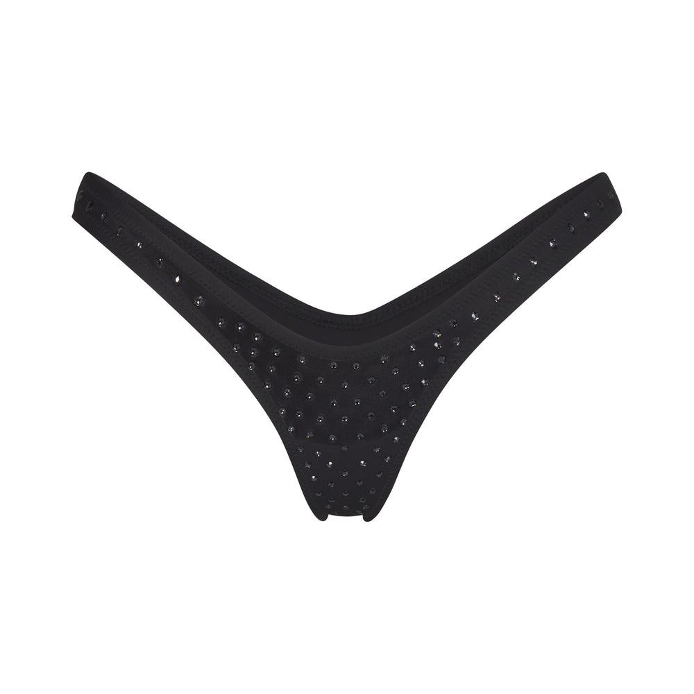 Skims SPARKLE JERSEY MINI Thong Čierne | EILM-80624