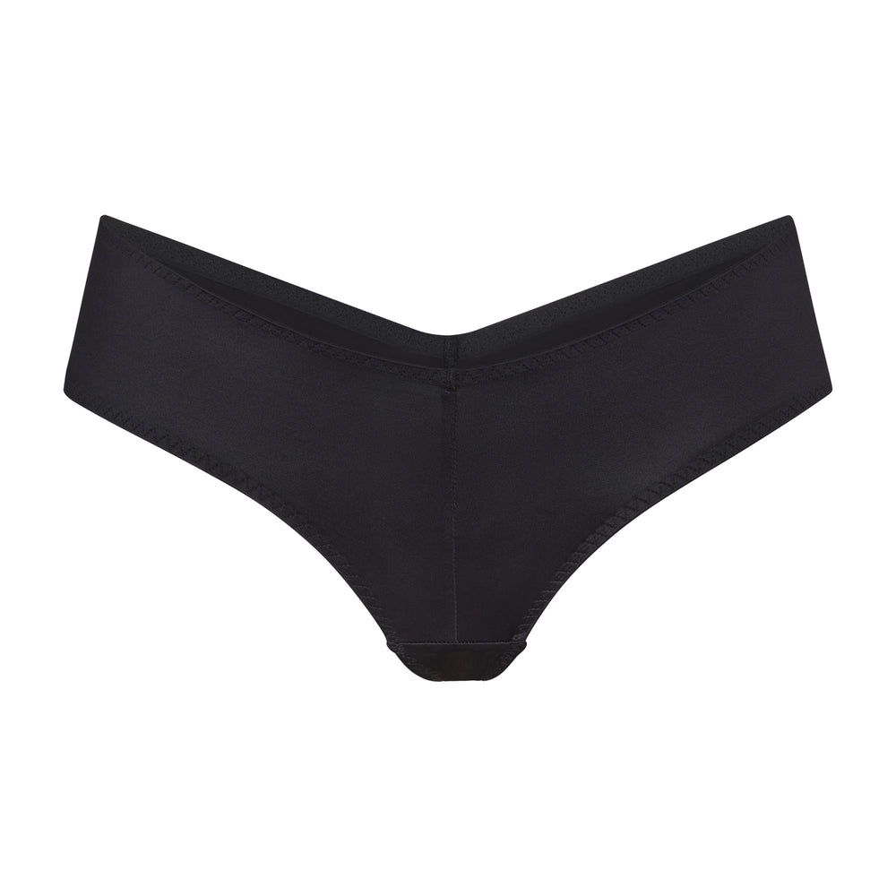 Skims STRETCH SATIN Hipster Čierne | XRWH-47516
