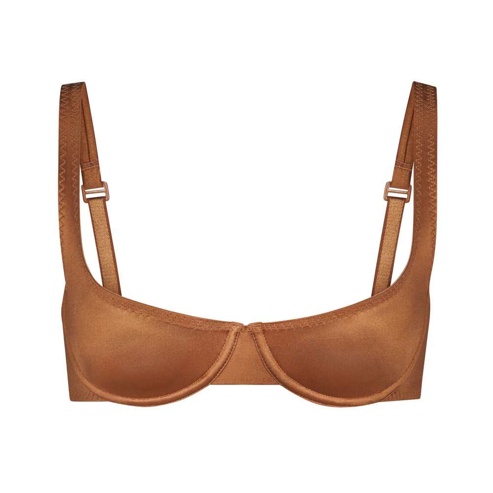 Skims STRETCH SATIN SCOOP Underwire Bra Marhule | MDIH-67038