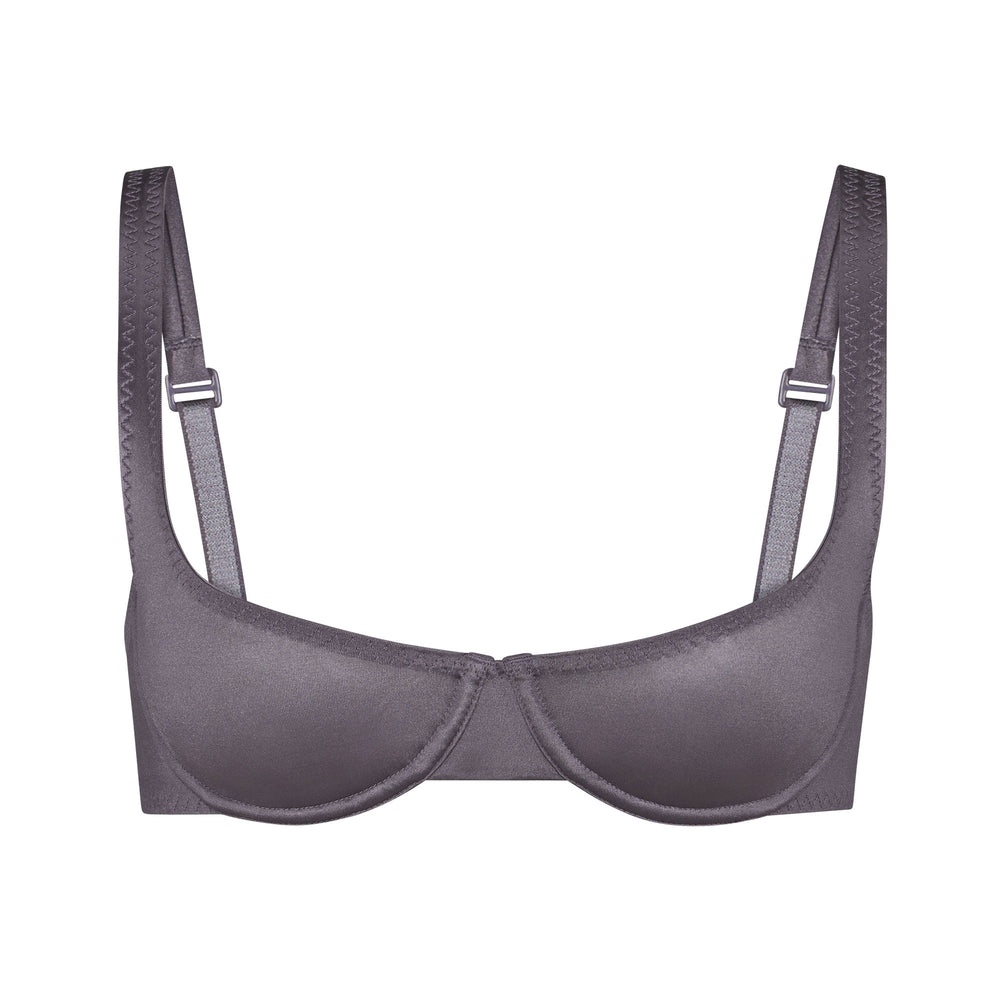 Skims STRETCH SATIN SCOOP Underwire Bra Nachový | NJAF-80497