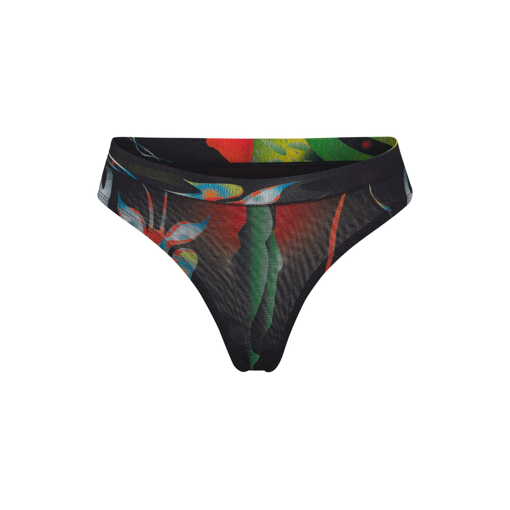 Skims SUMMER MESH DIPPED Thong Obsidian | BPXQ-18253