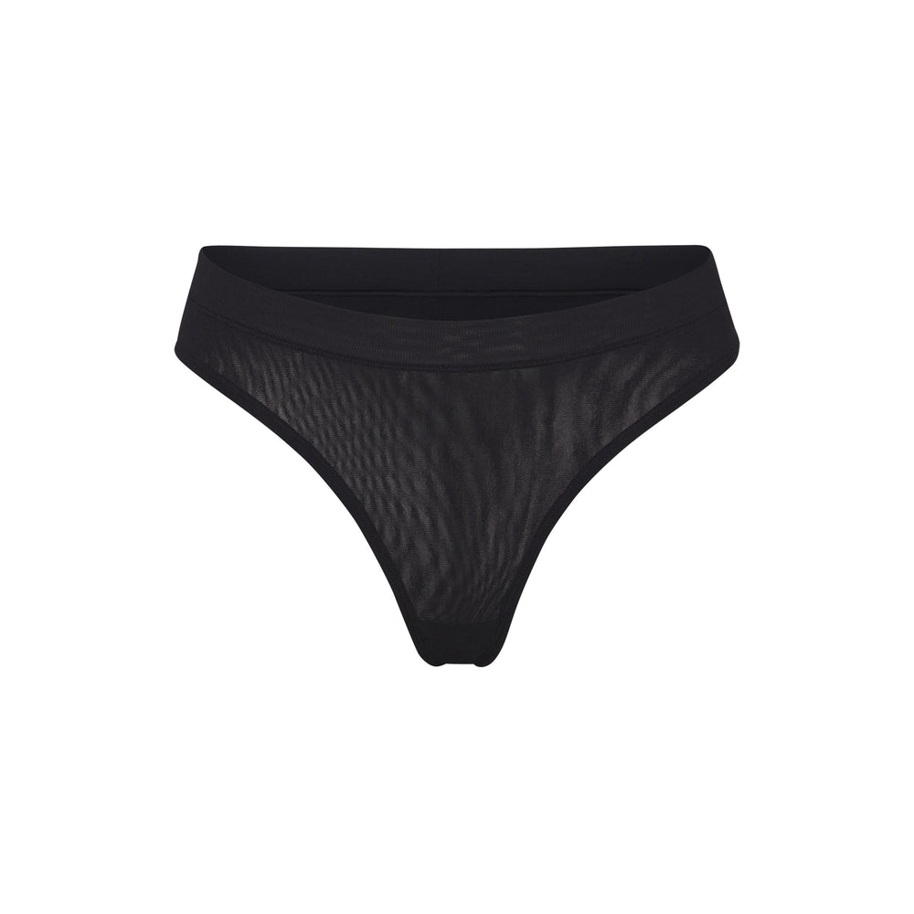 Skims SUMMER MESH DIPPED Thong Čierne | HCOU-95376