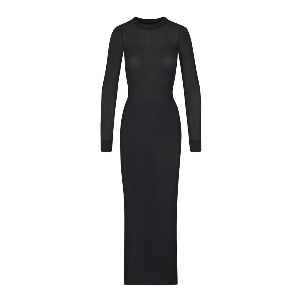 Skims SUMMER MESH LONG SLEEVE Dress Čierne | EWZG-67981