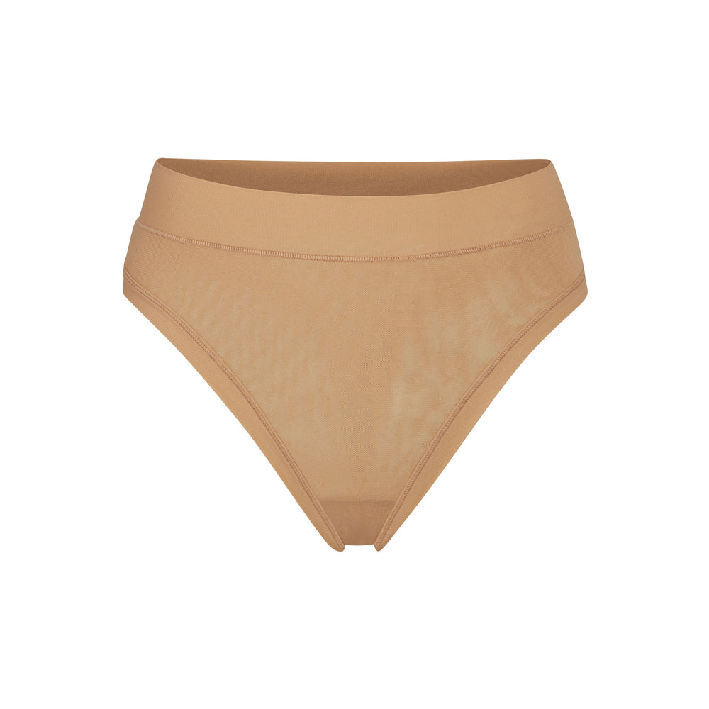 Skims SUMMER MESH MID WAIST Thong Béžové | UOQY-65129