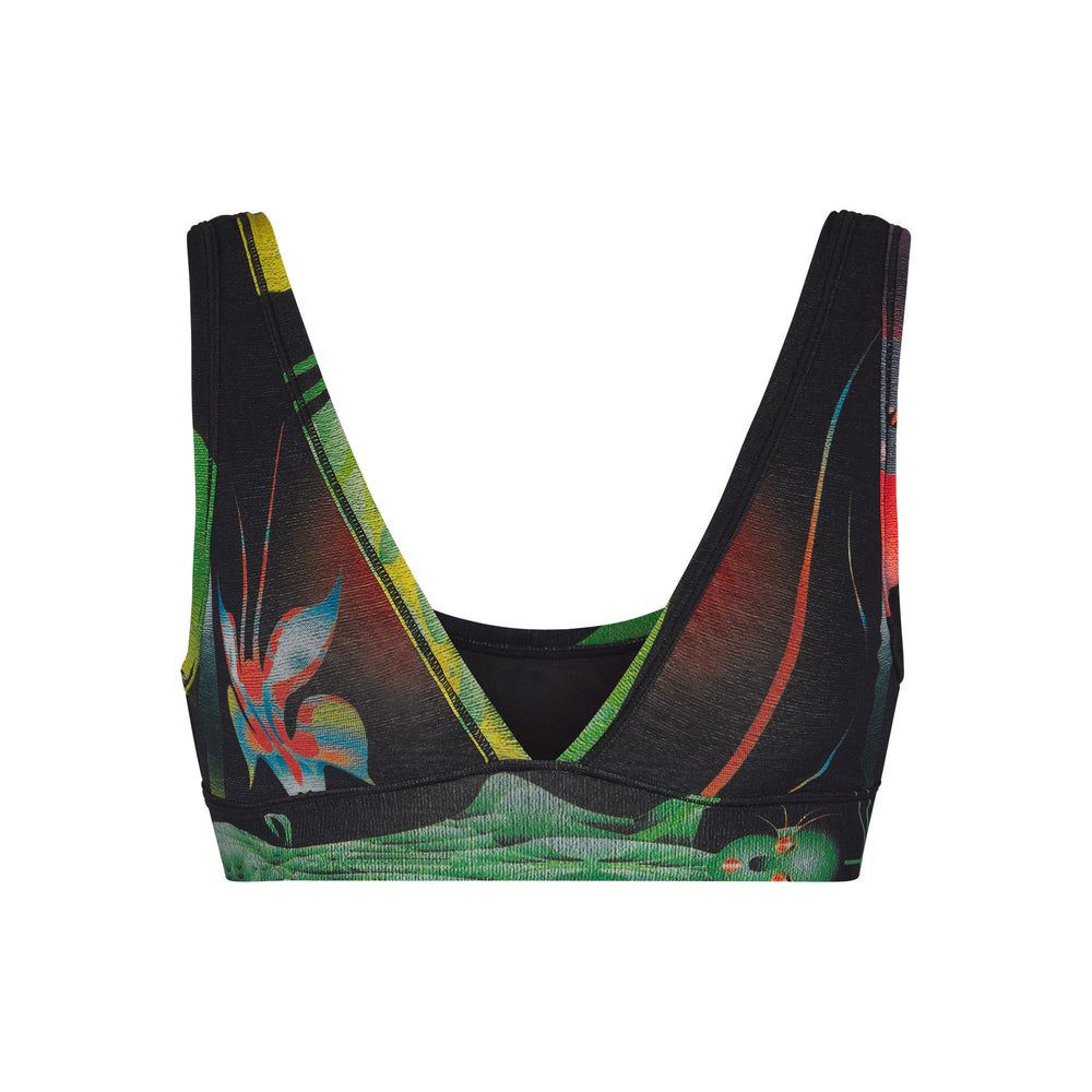 Skims SUMMER MESH PLUNGE Bralette Obsidian | LSAW-41789