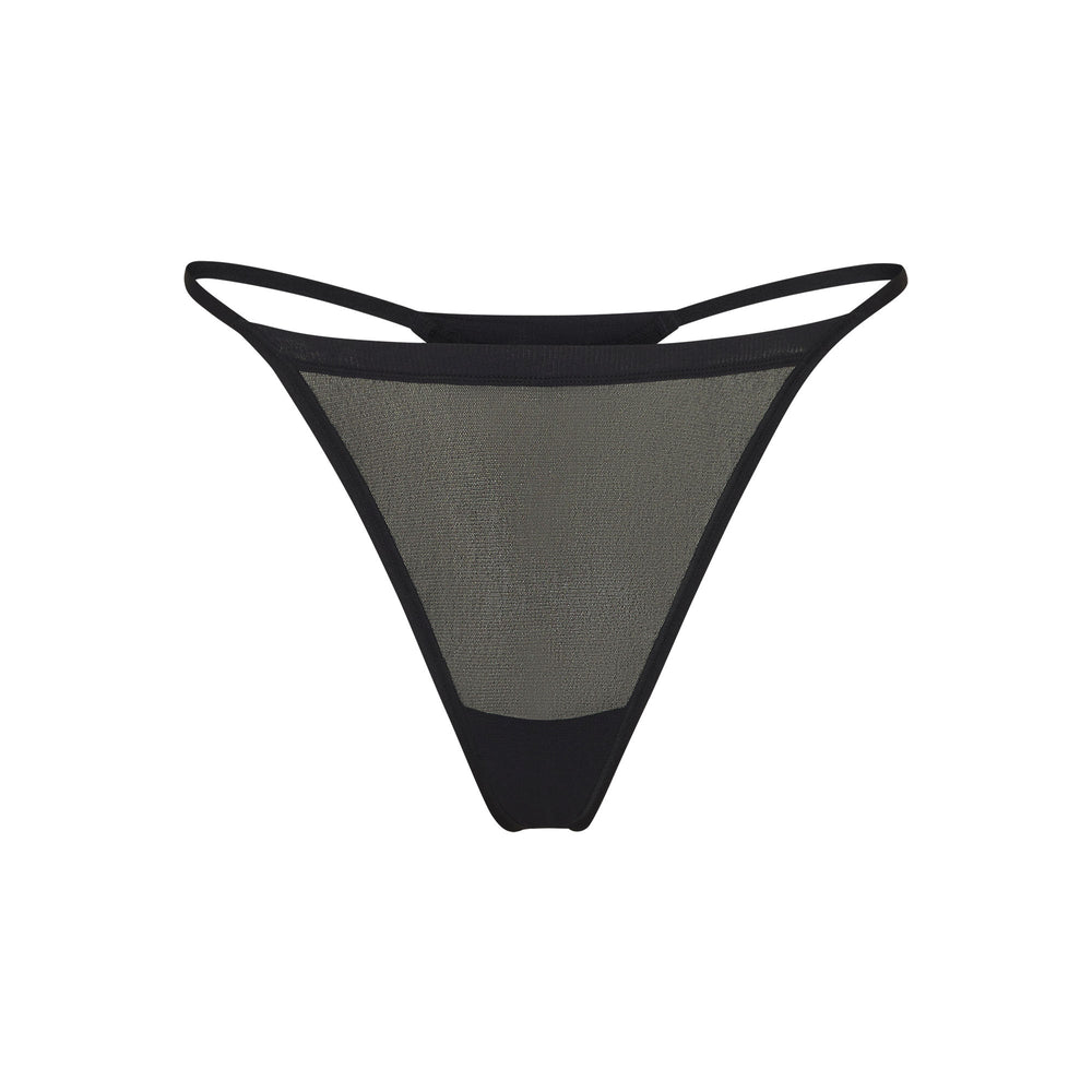 Skims SUMMER MESH STRING Thong Čierne | WXIQ-56134
