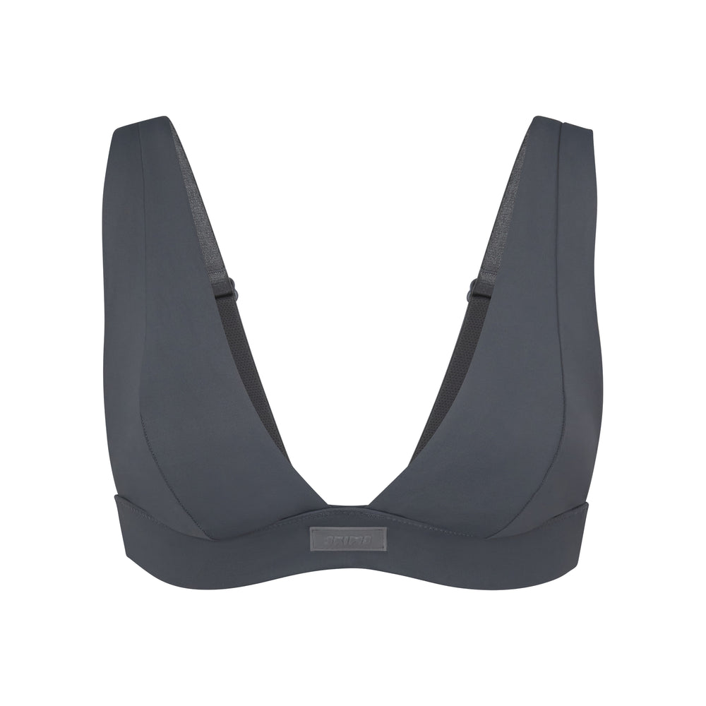 Skims SWIM PLUNGE Bikini Top Tmavo Siva | IMBO-73016