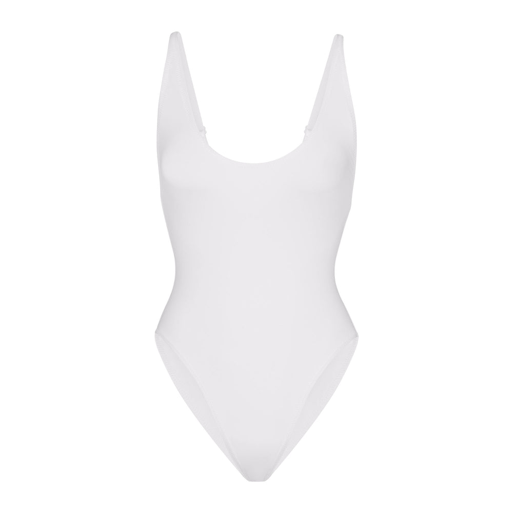 Skims SWIM SCOOP NECK One Piece Biele | OQCJ-29508
