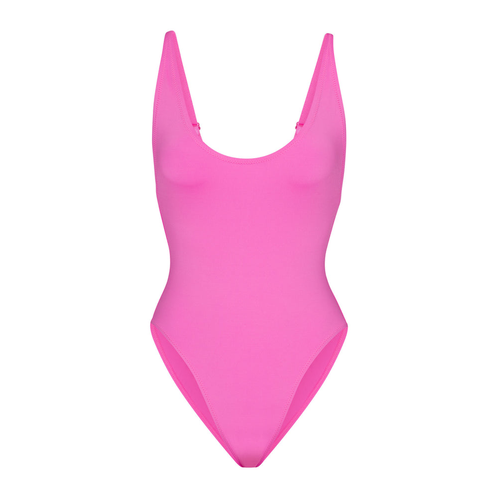 Skims SWIM SCOOP NECK One Piece Ruzove | GKFQ-01948