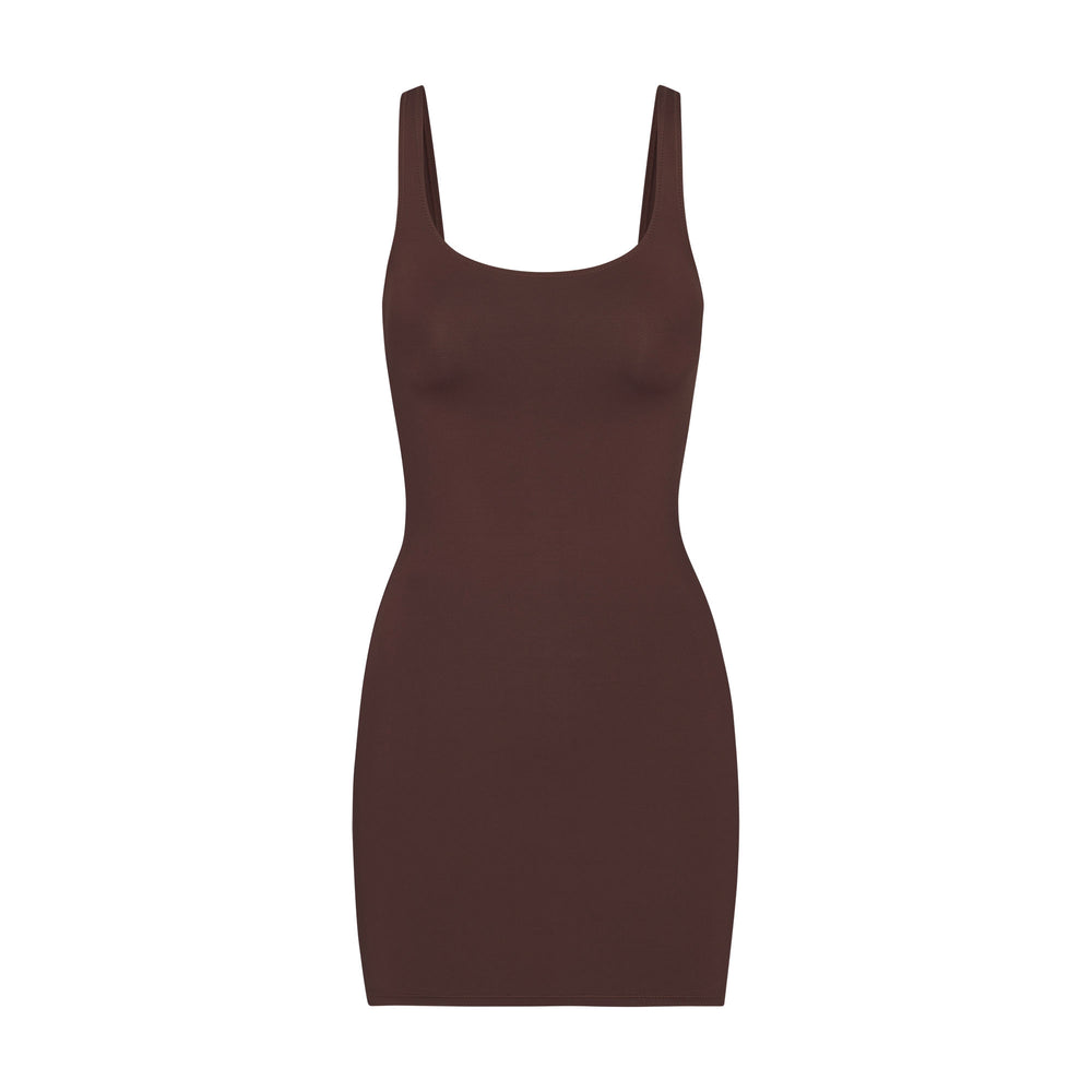 Skims SWIM TANK Dress Čokoláda | URQN-09412